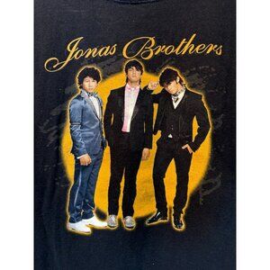 Jonas Brothers Shirt Mens Medium Black 2007 2008 Tour Concert Band Tee